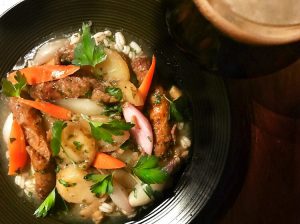 Dublin coddle stew in a bowl