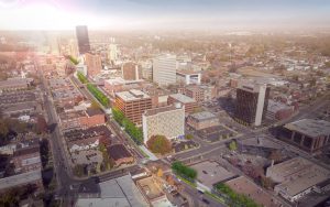 Home and Garden Transportation Plan: aerial view of downtown lexington
