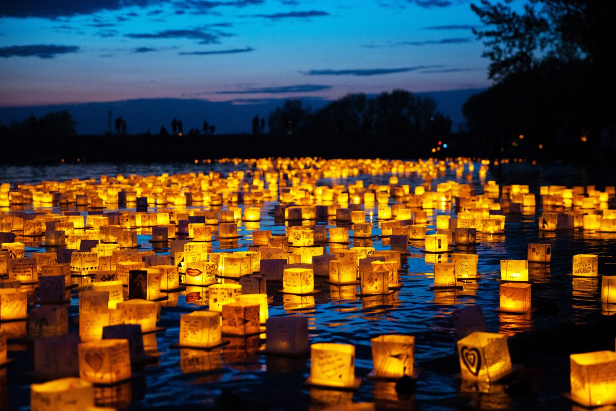 Lexington: lanterns in the water