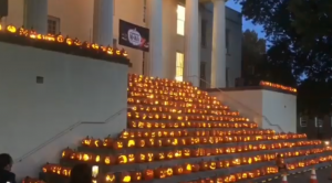 Lexington: a lot of pumpkins on stairs